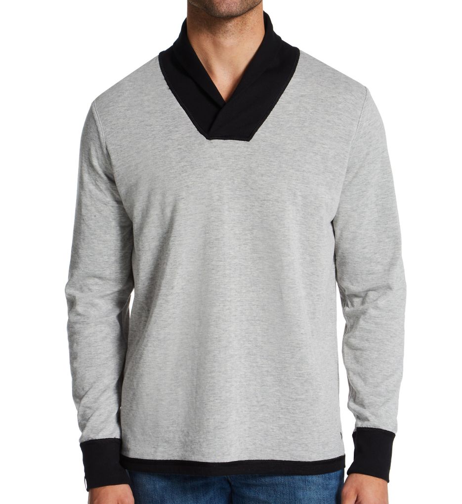 Long Sleeve Sweatshirt w/ Shawl Collar-cs6