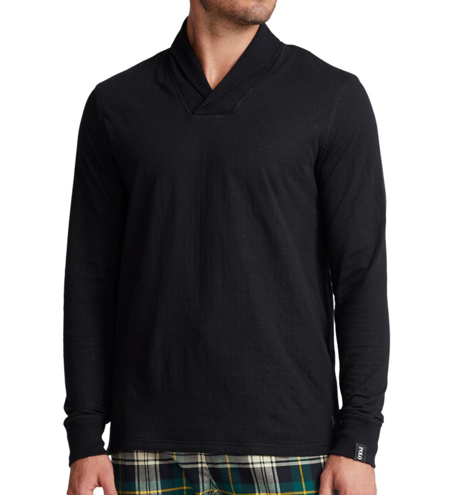 Long Sleeve Sweatshirt w/ Shawl Collar-fs