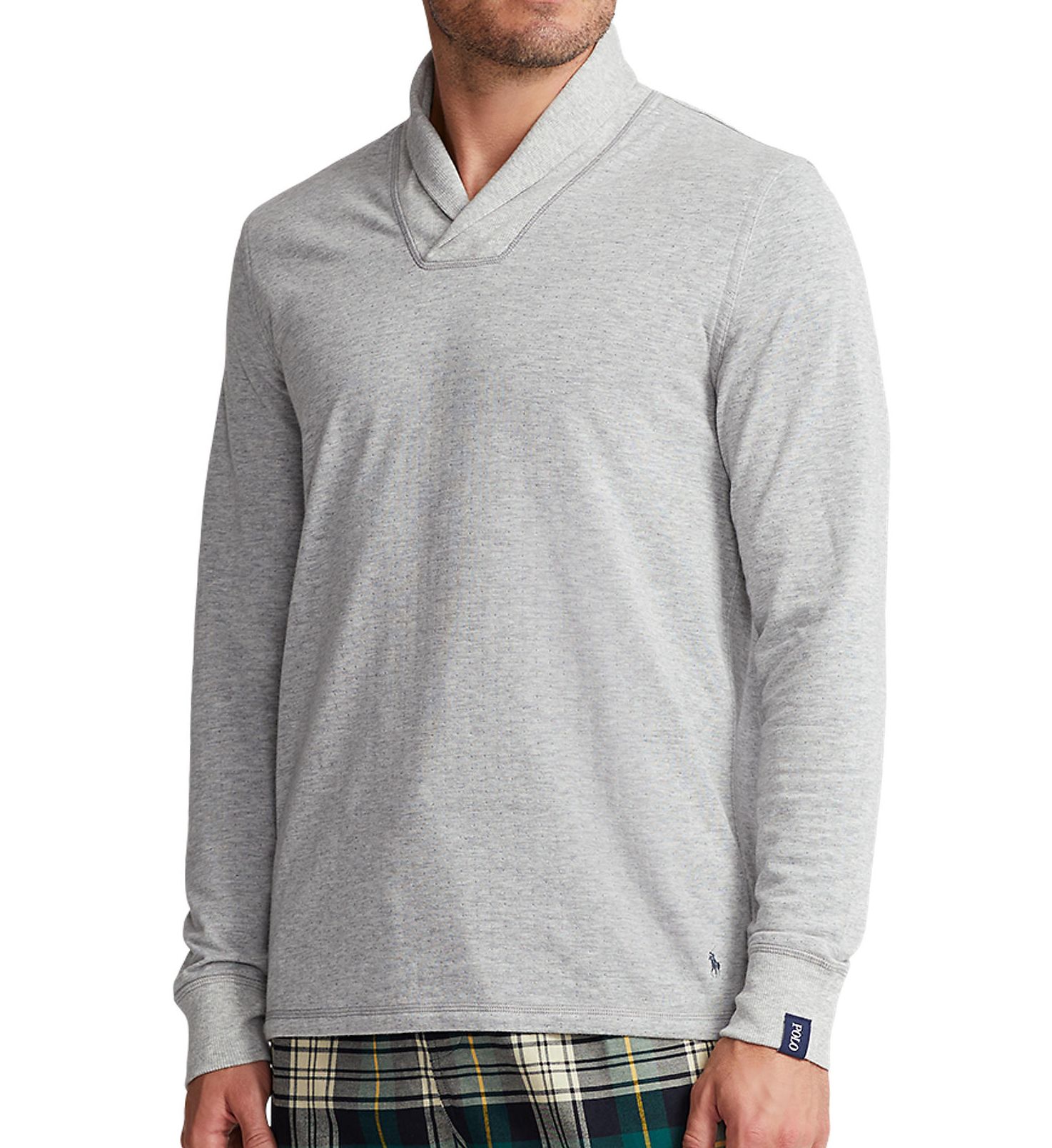 Polo Ralph Lauren Long Sleeve Sweatshirt w/ Shawl Collar Andover Heather M  - Image 1