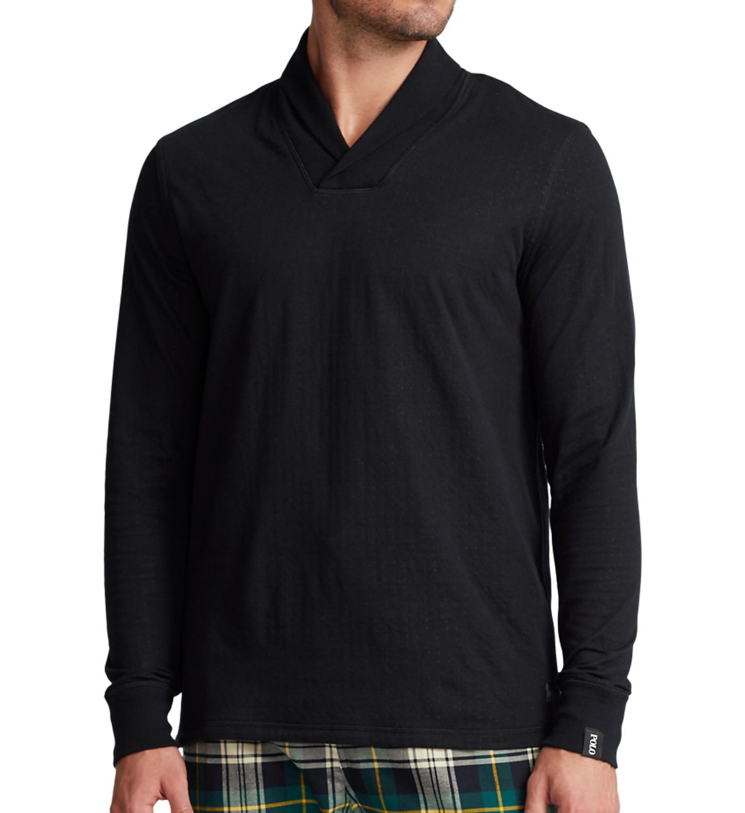 Polo Ralph Lauren Long Sleeve Sweatshirt w/ Shawl Collar Polo Black L  - Image 1