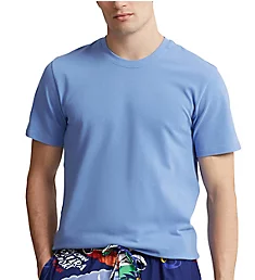 Knit Pique Short Sleeve Crew Pajama Shirt Harbor Island Blue S