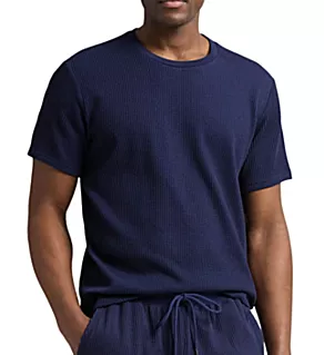 Seersucker Short Sleeve Crew Cruise Navy/Navy S