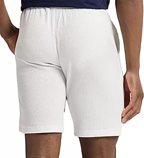 Seersucker Sleep Short White/Cruise Navy S