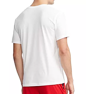 100% Cotton Crew Neck T-Shirt White/Cruise Navy XL