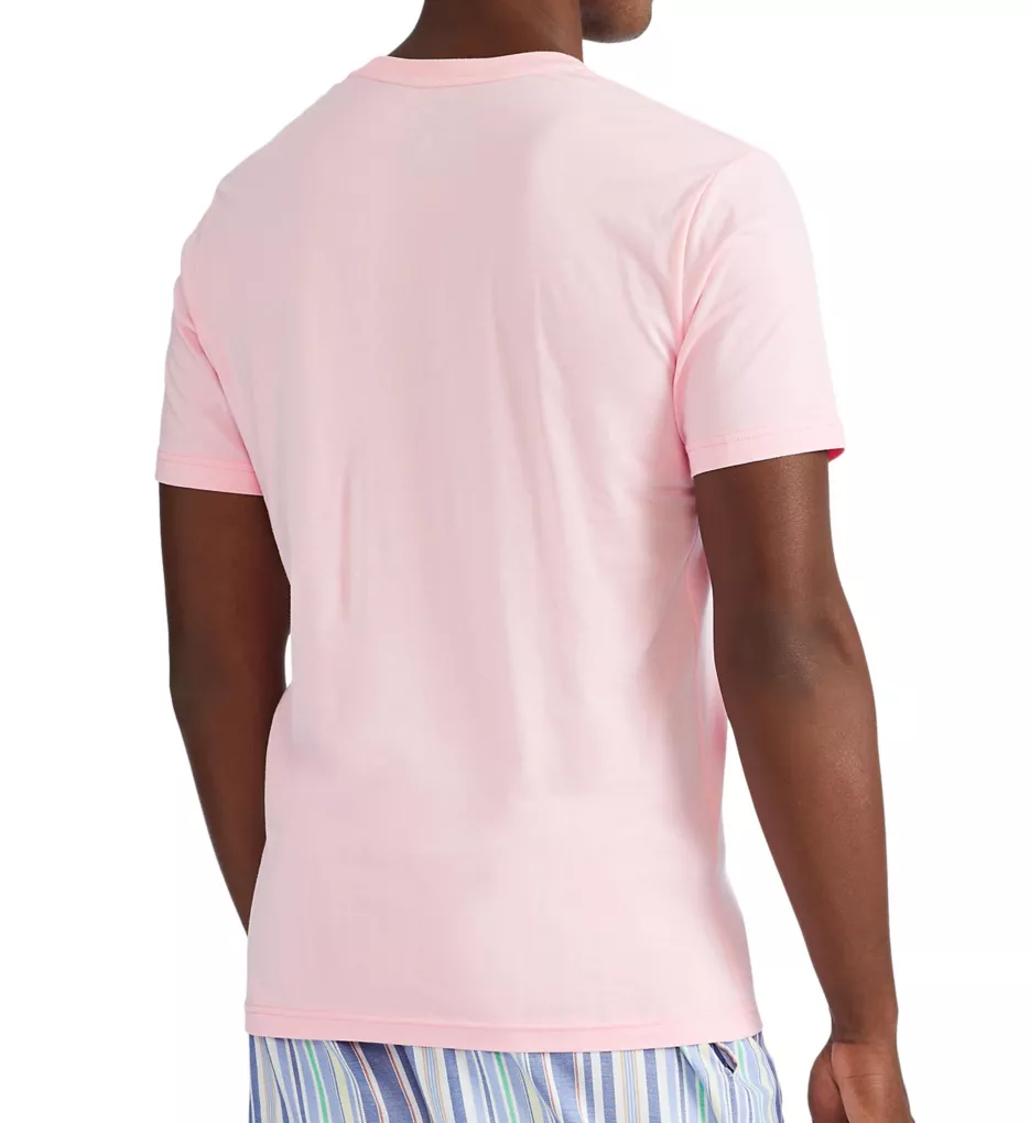100% Cotton Crew Neck Knit T-Shirt Carmel Pink XL