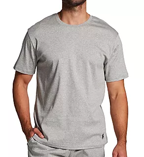 Mercerized Cotton Short Sleeve Crewneck T-Shirt Andover Heather/Navy S