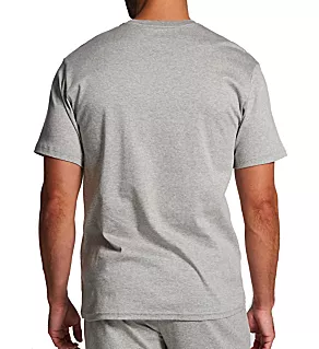 Mercerized Cotton Short Sleeve Crewneck T-Shirt Andover Heather/Navy S