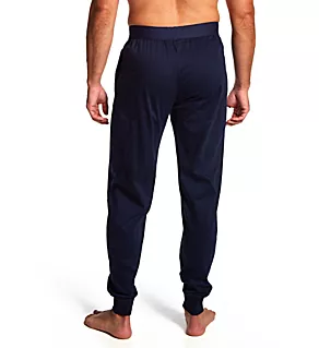 Mercerized Cotton Pajama Exposed Waistband Jogger Cruise Navy S