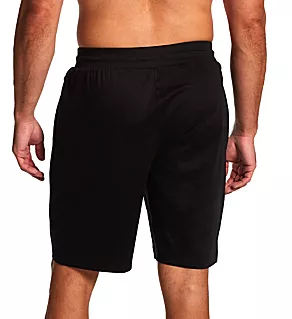 Mercerized Cotton Pajama Short Polo Black/White S