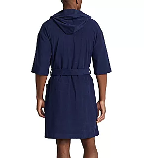 Terry Cabana Hooded Robe Cruise Navy/White PP S/M