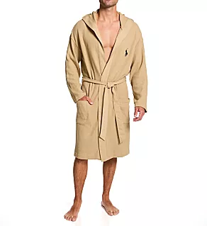 Premium Thermal Hooded Robe Classic Khaki/Black S/M