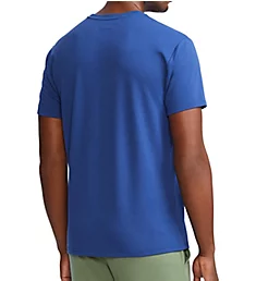 Short Sleeve Crew Neck Knit T-Shirt Annapolis Blue/Black S