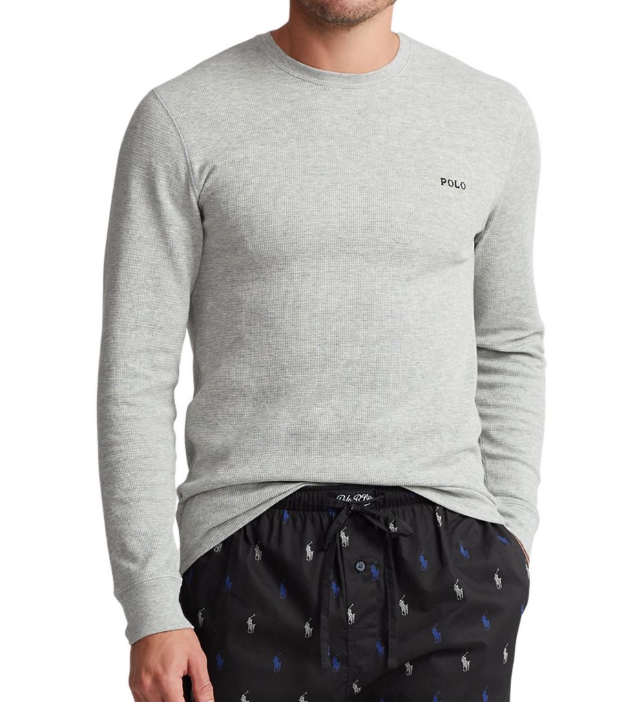 Image of Waffle Knit Long Sleeve Crew Shirt