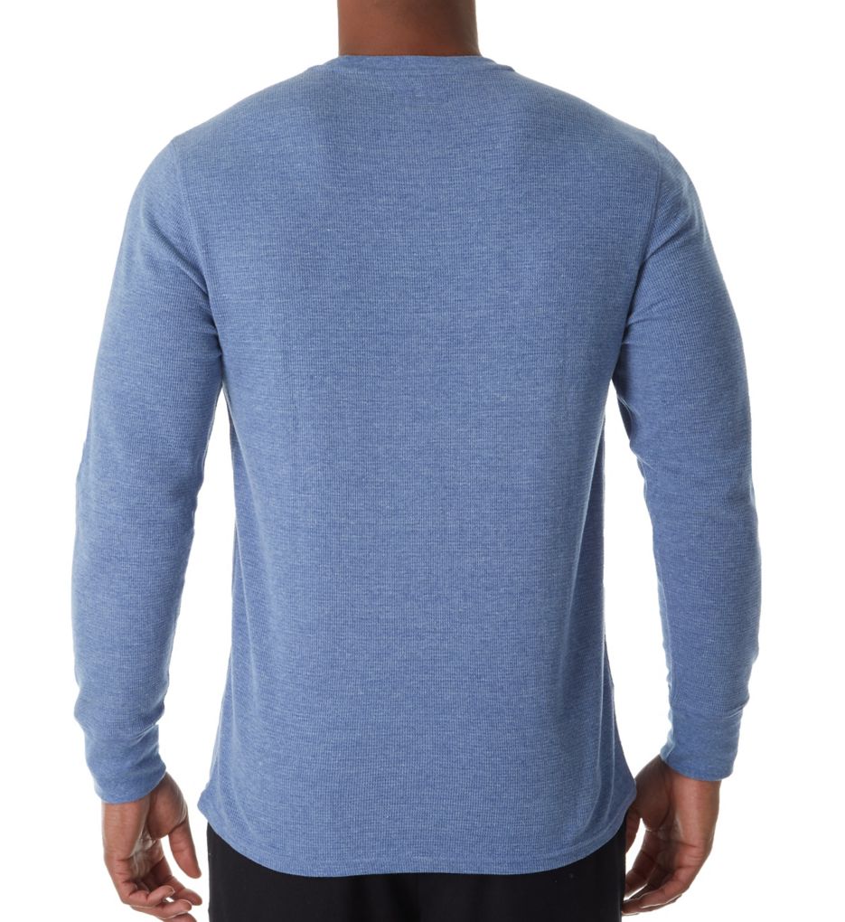 Lightweight Waffle Long Sleeve Crew Sleep Shirt