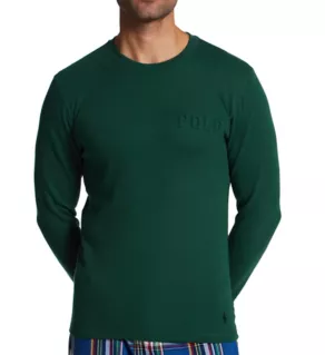 Embossed Waffle Long Sleeve Crew T-Shirt