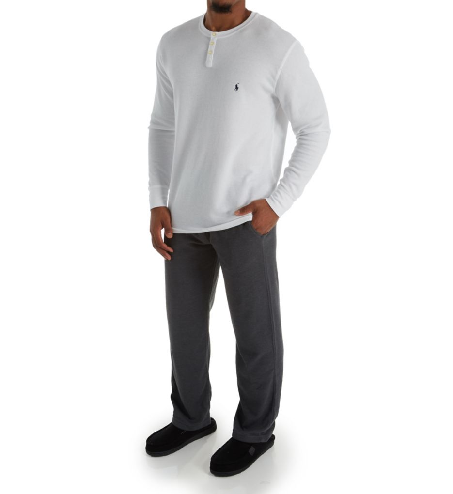 Lightweight Waffle Long Sleeve Henley-cs1