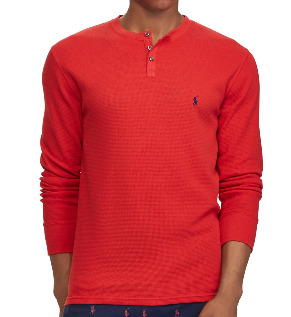 Lightweight Waffle Long Sleeve Henley