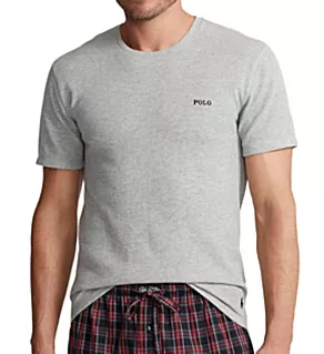 Waffle Short Sleeve Crew Neck Shirt Andover Heather M