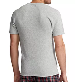 Waffle Short Sleeve Crew Neck Shirt Andover Heather M