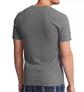 Waffle Short Sleeve Crew Neck Shirt Charcoal Heather S