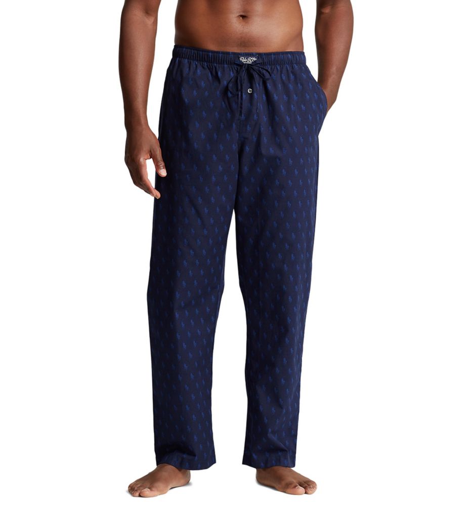 Pony Player 100% Cotton Woven Pajama Pant NVROYP L by Polo Ralph