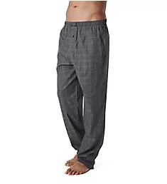 100% Cotton Woven Sleepwear Pant Charcoal/Chic Cream S