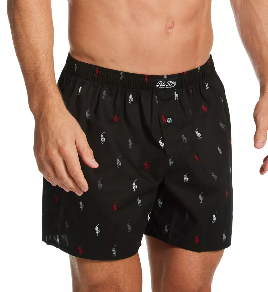 Printed Polo Player 100% Cotton Woven Boxer BKRWGY S