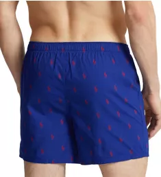 Printed Polo Player 100% Cotton Woven Boxer Heritage Royal/Red S