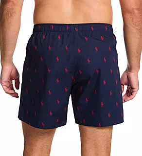 Printed Polo Player 100% Cotton Woven Boxer Cruise Navy/Red XL