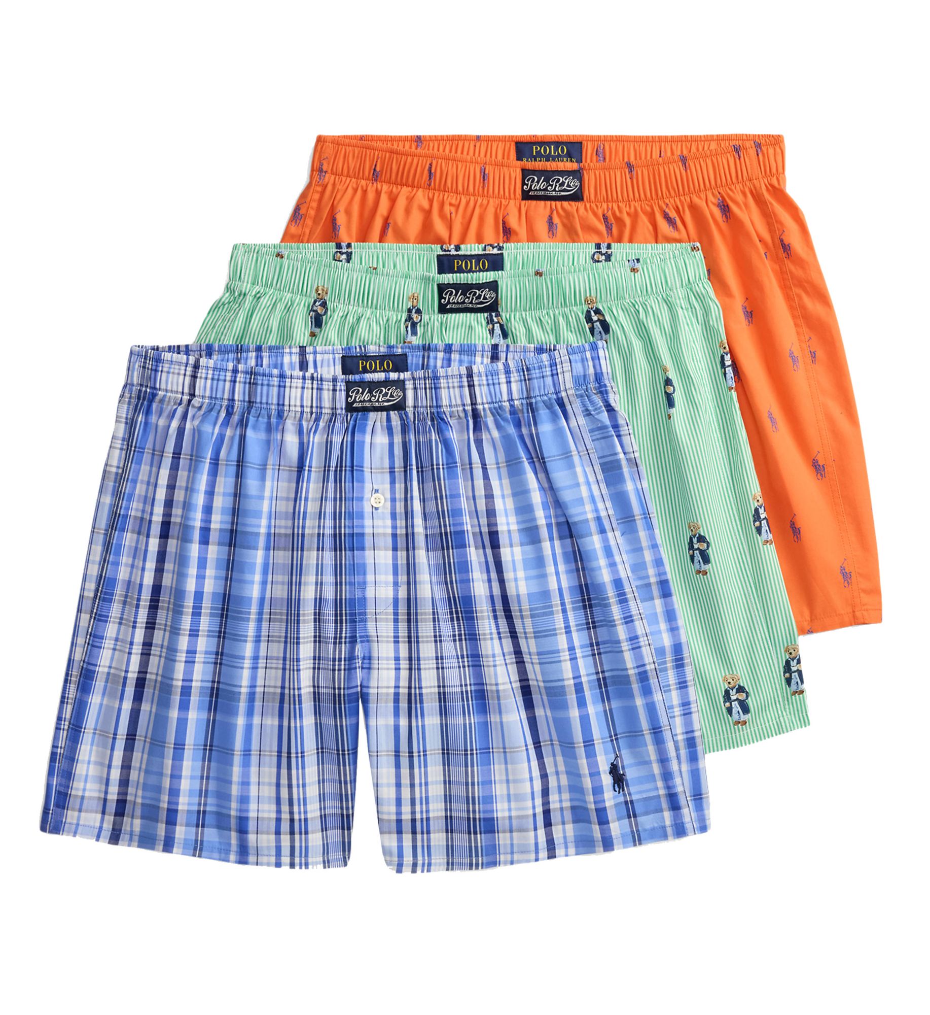 Polo Ralph Lauren 
トレーナー Polo Ralph Lauren R3B2P3 Bear and Pony Woven Boxer Sets - 3 Pack