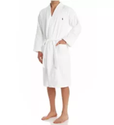 100% Cotton French Terry Robe WHT S/M