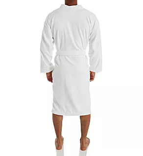 100% Cotton French Terry Robe WHT S/M
