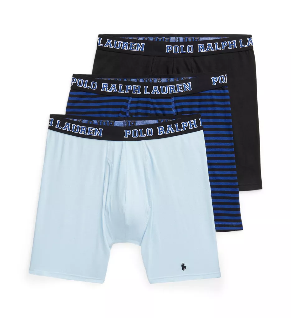 Classic Fit Breathable Mesh Boxer Brief - 3 Pack Stripe/Black/Blue S