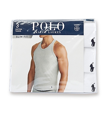 Polo Ralph Lauren Slim Fit 100% Cotton Tanks - 3 Pack RSTKP3 