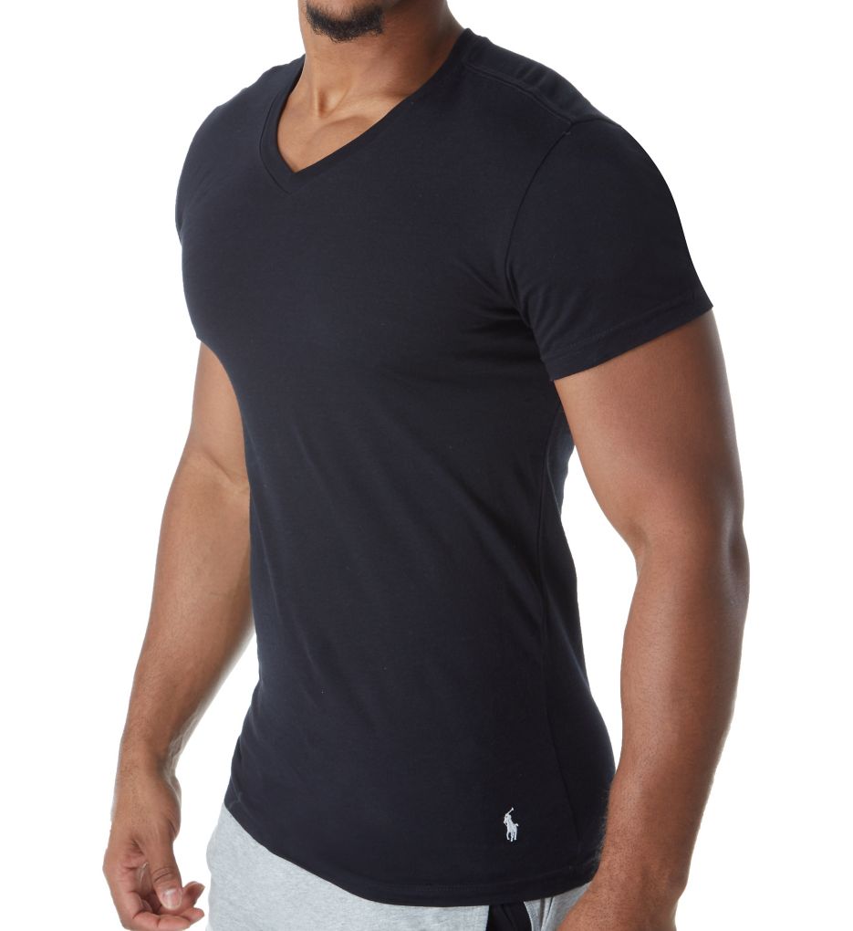 Polo Ralph Lauren Slim Fit 100% Cotton V Neck T-Shirts - 3 Pack RSVNP3