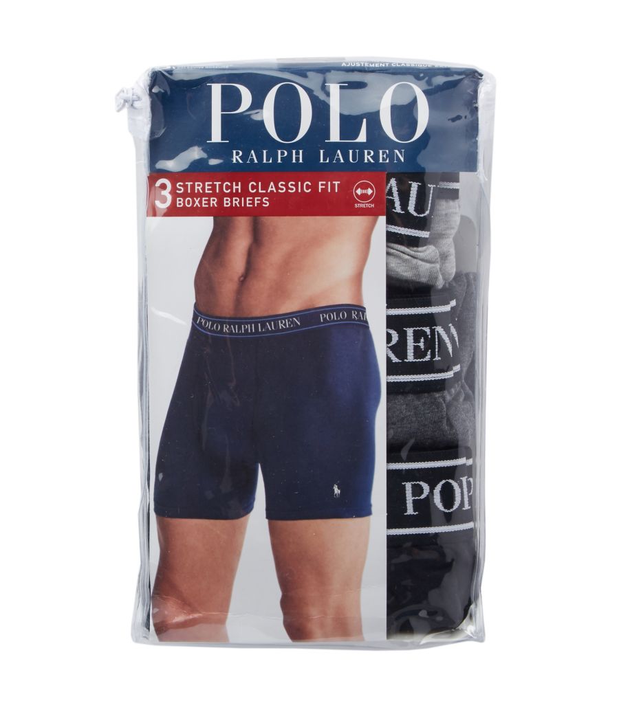 Shop Polo Ralph Lauren Stretch Boxer Briefs (3 Pack) NWBBP3-FHA5 multi