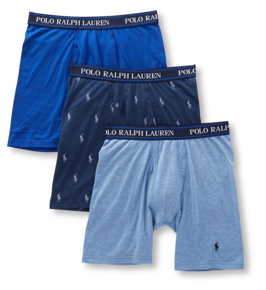 Boxer shorts Ralph Lauren Stretch Cotton Classic Trunk 3-Pack Blue