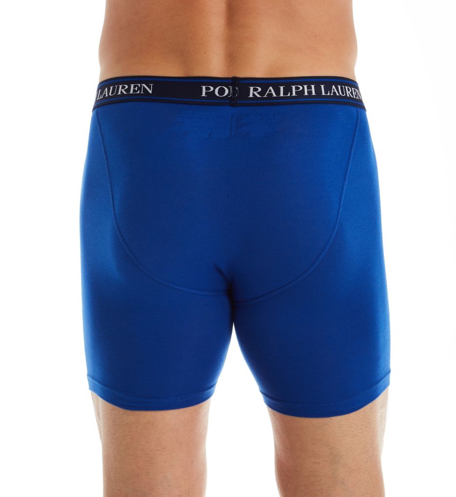 Polo Ralph Lauren Classic Fit w/Wicking 3-Pack Long Leg Boxer Briefs Aerial  Blue/Rugby Royal/Cruise Navy MD