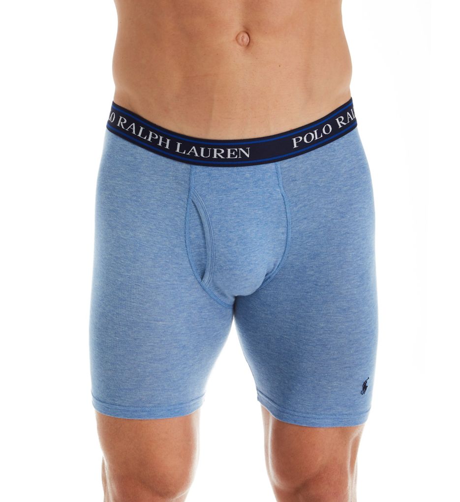 Polo Ralph Lauren Classic Fit w/Wicking 3-Pack Long Leg Boxer Briefs Aerial  Blue/Rugby Royal/Cruise Navy SM at  Men's Clothing store