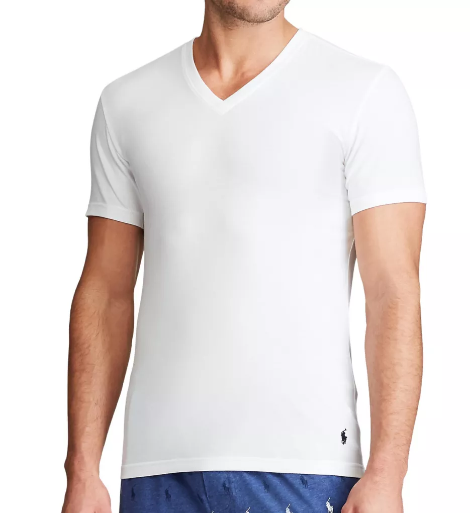 Polo Ralph Lauren Mens Slim Fit Cotton T-Shirt 3-Pack Style-RSCNP3