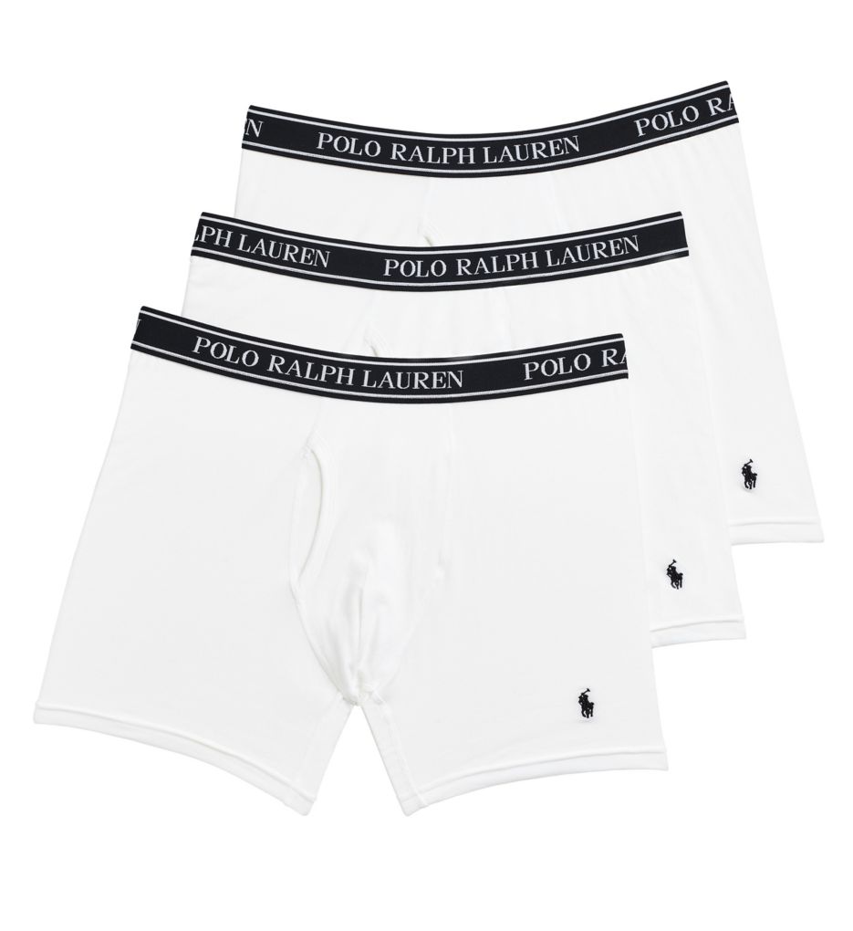 Big & Tall Classic Fit Boxer Briefs - 3 Pack White 1XL by Polo