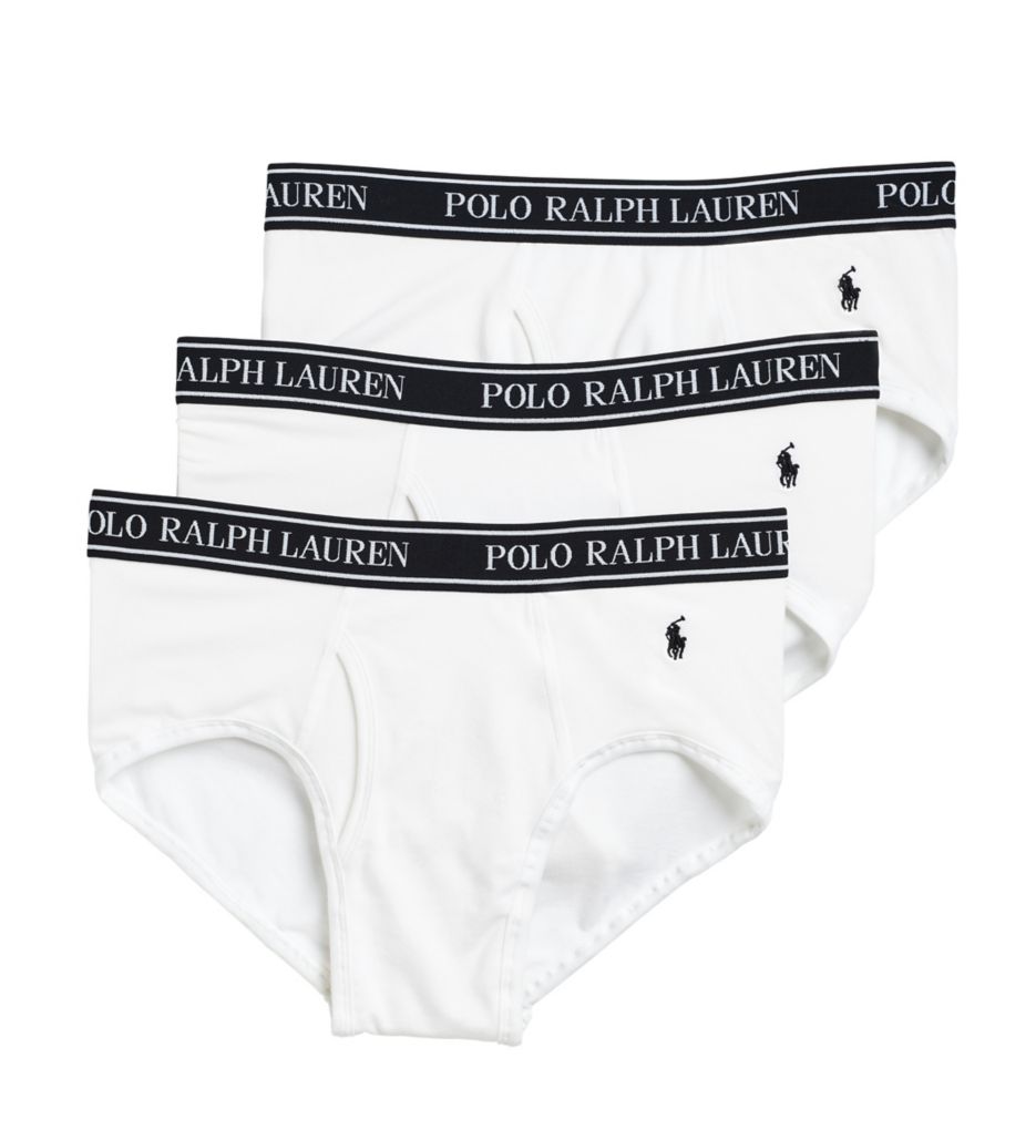 Big & Tall Stretch Classic Fit Briefs - 3 Pack White 3XL by Polo