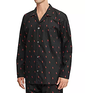 Tall Man Woven Cotton Long Sleeve Pajama Top PBKRD 3XLT