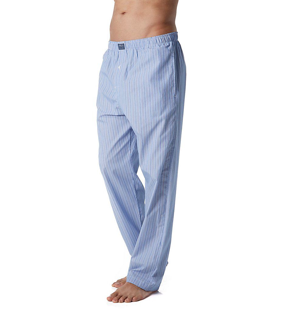 POLO RALPH LAUREN Pajama pants in white/ light blue