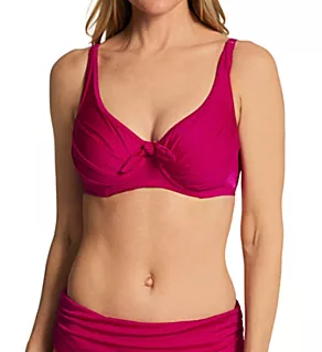 Azure Underwire Non Padded Bikini Swim Top Pink 38E
