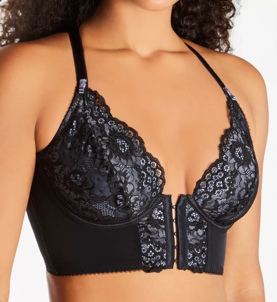 Opulence Front Close Underwire Bralette Slate/Black 32C