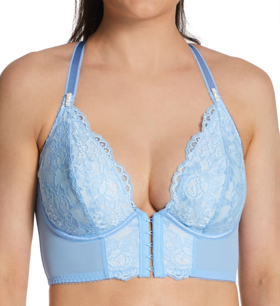 Buy Pour Moi Blue Non Padded Opulence Front Fastening Underwired
