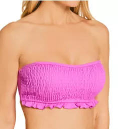 Free Spirit Underwire Bandeau Bikini Swim Top Ultraviolet 38D