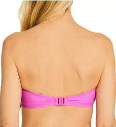 Free Spirit Underwire Bandeau Bikini Swim Top Ultraviolet 38D