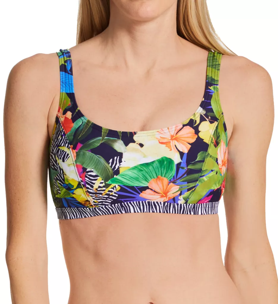 Havana Breeze Underwire Cami Bikini Swim Top Tropical 32FF